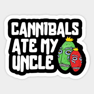 Cannibals Ate My Uncle Biden Political Satire Trump 2024 Sticker